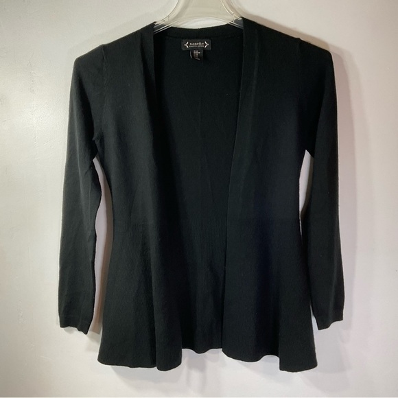 Nanette Lepore Cardigan Sweater Black Lightweight Longsleeve Size XS - Picture 2 of 8
